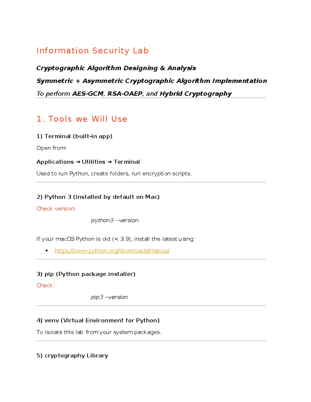 LAB 6: Symmetric & Asymmetric Cryptographic Algorithm Implementation ...