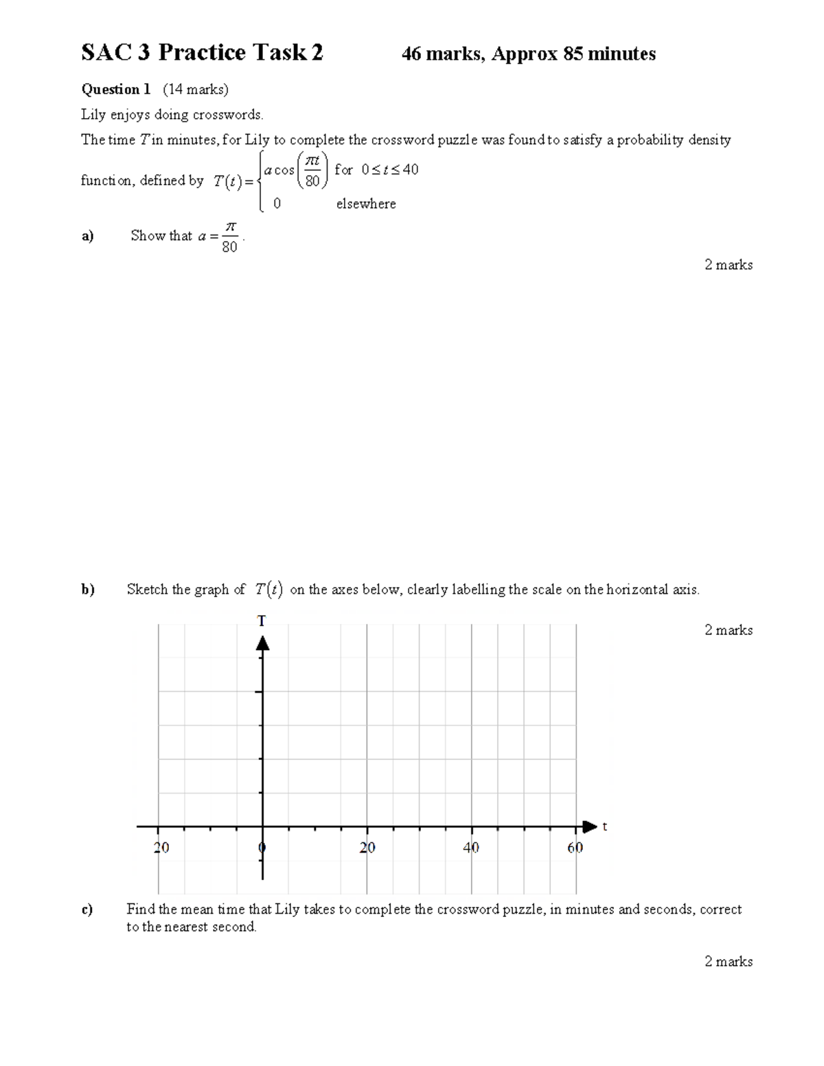 SAC 3 Practice Task 2 - Probability and Statistics Questions - Studocu