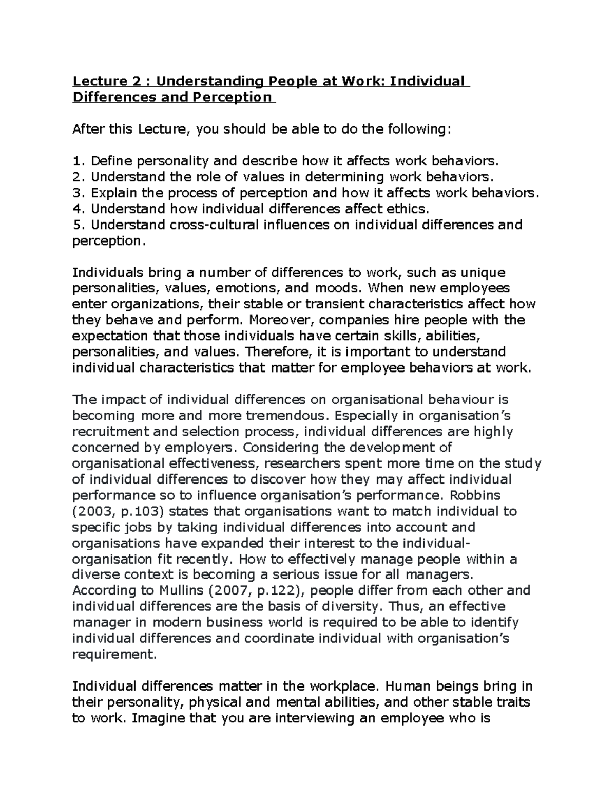 GBS630-PD-6-2019-2 - Lecture 2: Individual Differences and Perception ...