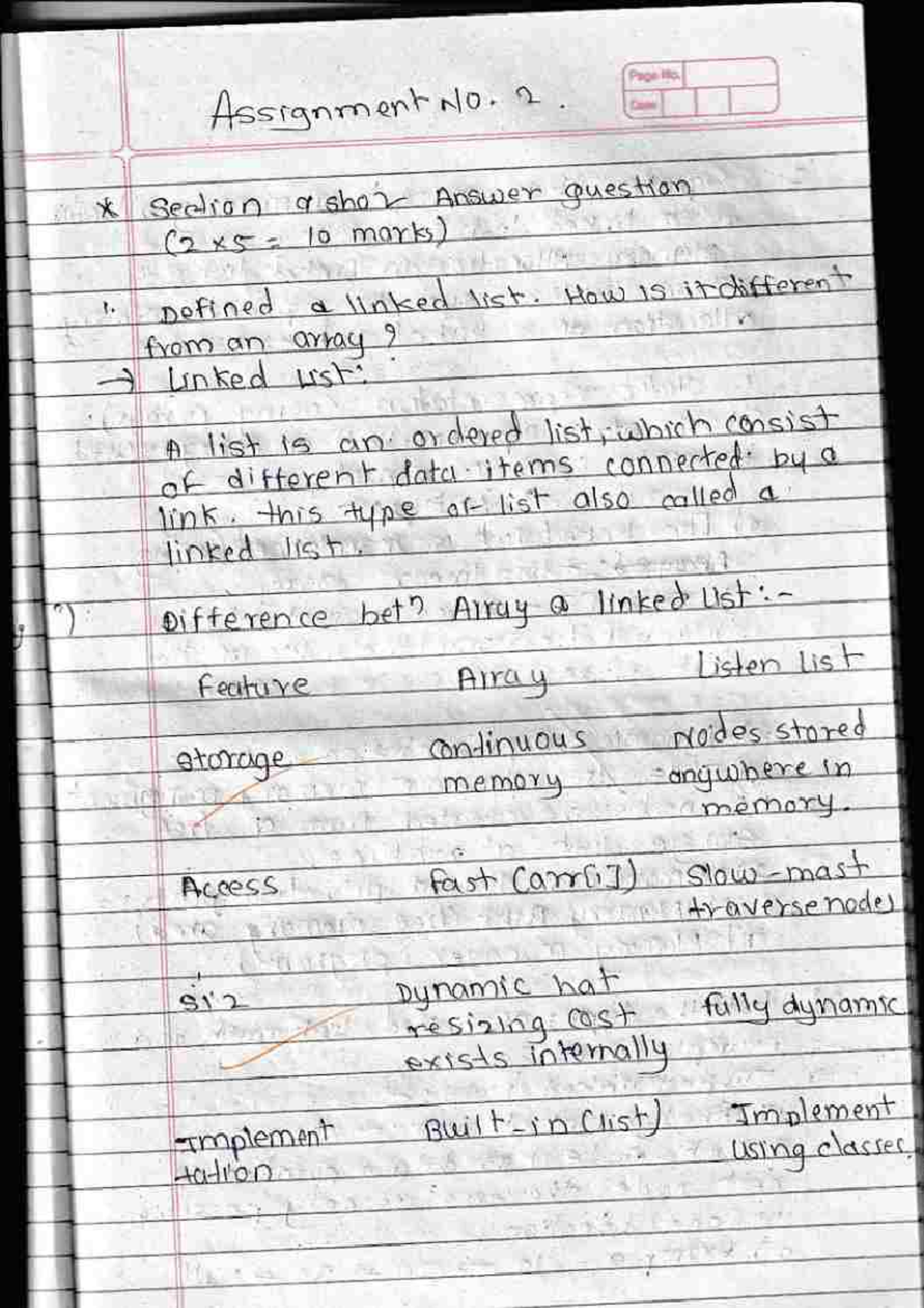 Assignment 2: Linked Lists Concepts and Python Implementation - Studocu