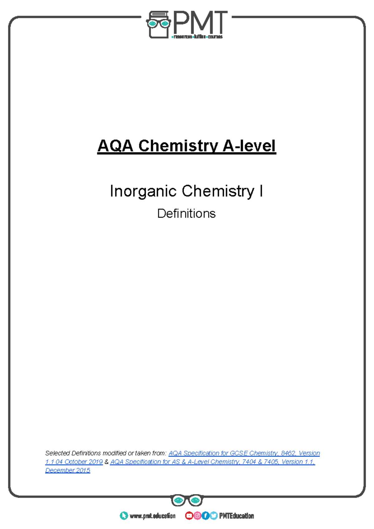 Inorganic Chemistry Gcse