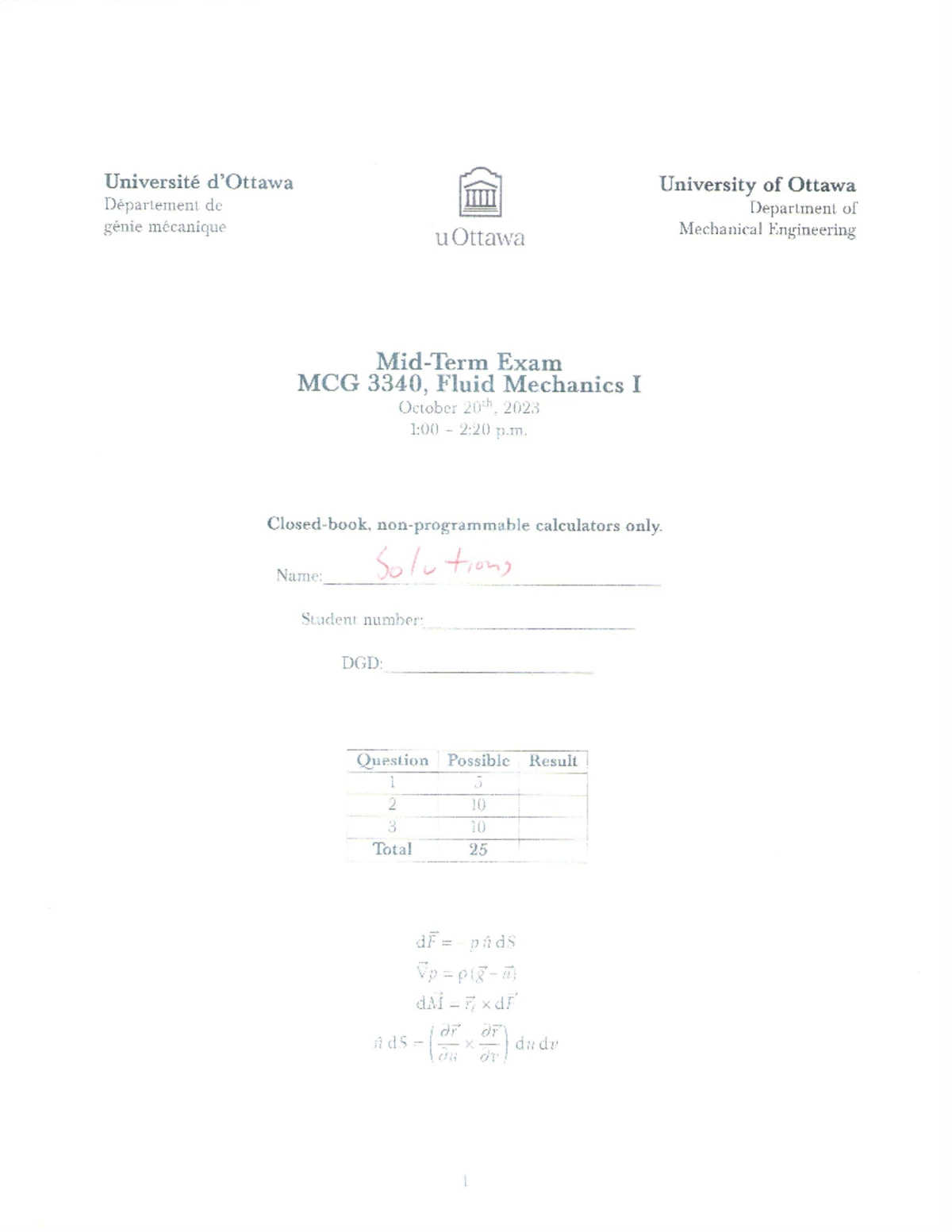 MATH2322A Midterm 1 Solutions for Fall 2022 - Calculus 3 Exam - Studocu