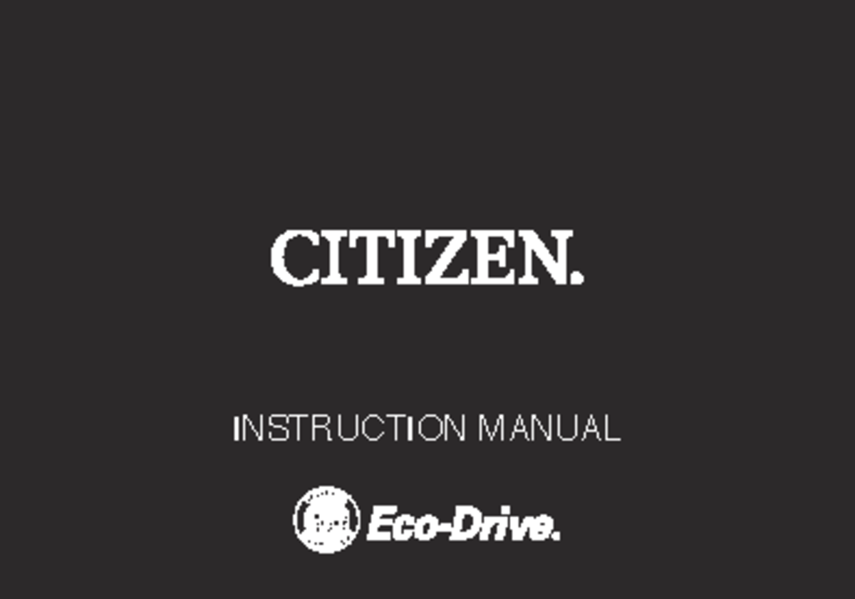 B642 User Guide: Citizen Watch Instruction Manual - Studocu