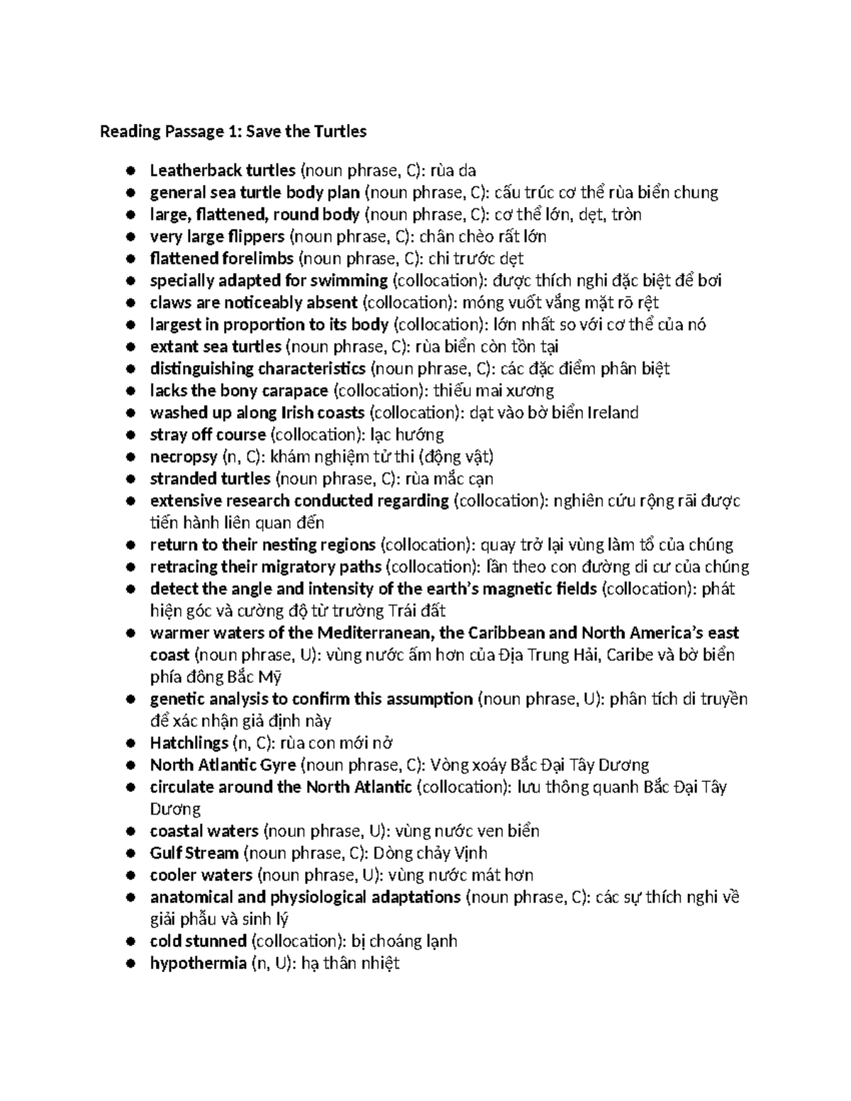 VOL 1 TEST 7: Vocabulary for Reading Passages - Studocu