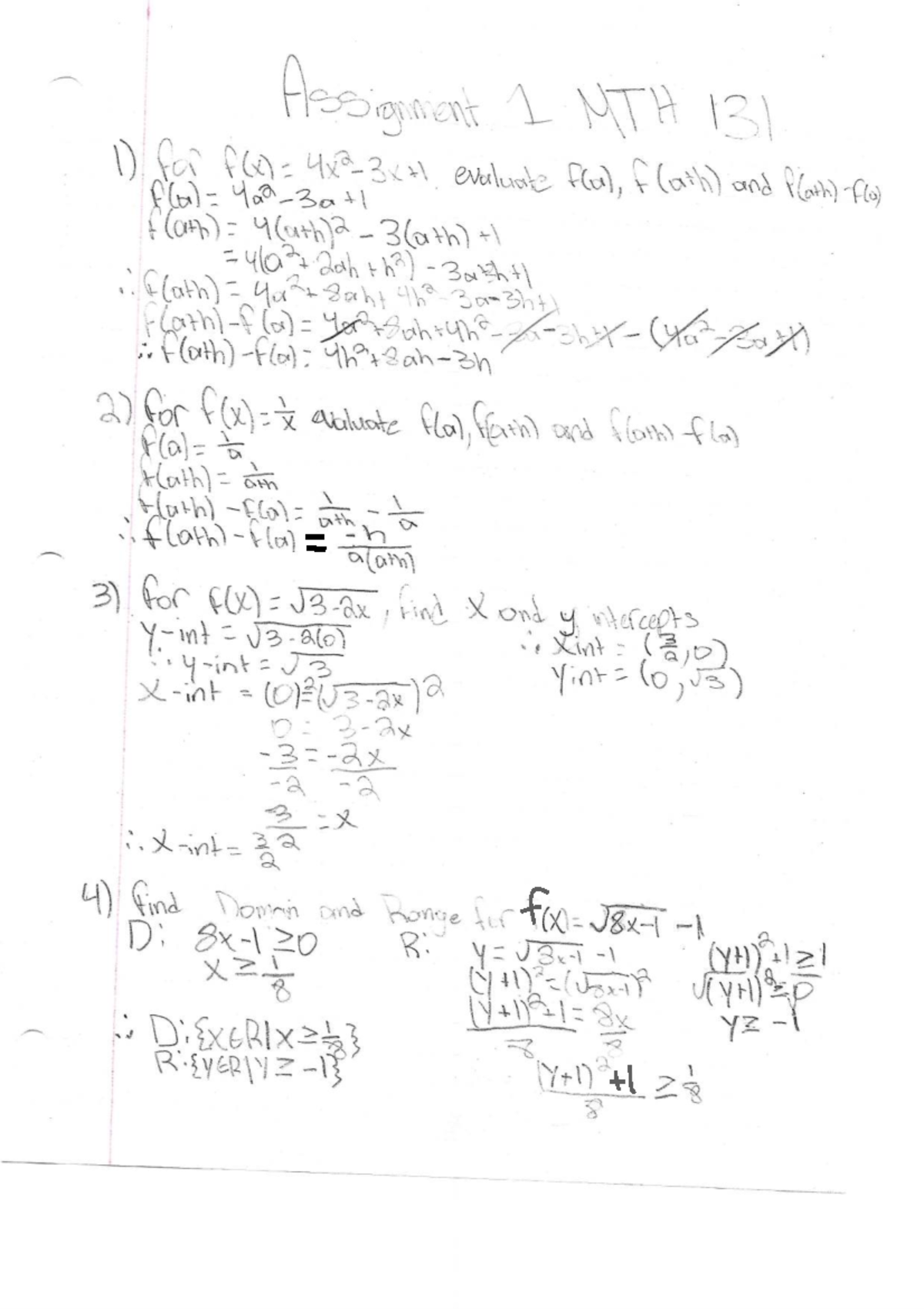 Math Assignment 1 - AR G . ! A HU 1. A Py S : Fa) T (o) (6) Yo B 7 S ...