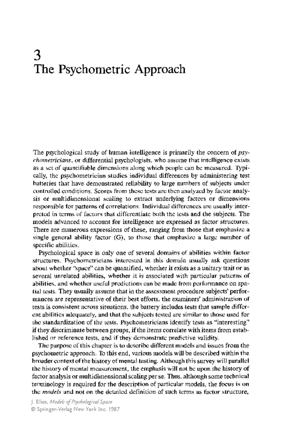 The Psychometric Approach - PSYC 802 - UL - Studocu