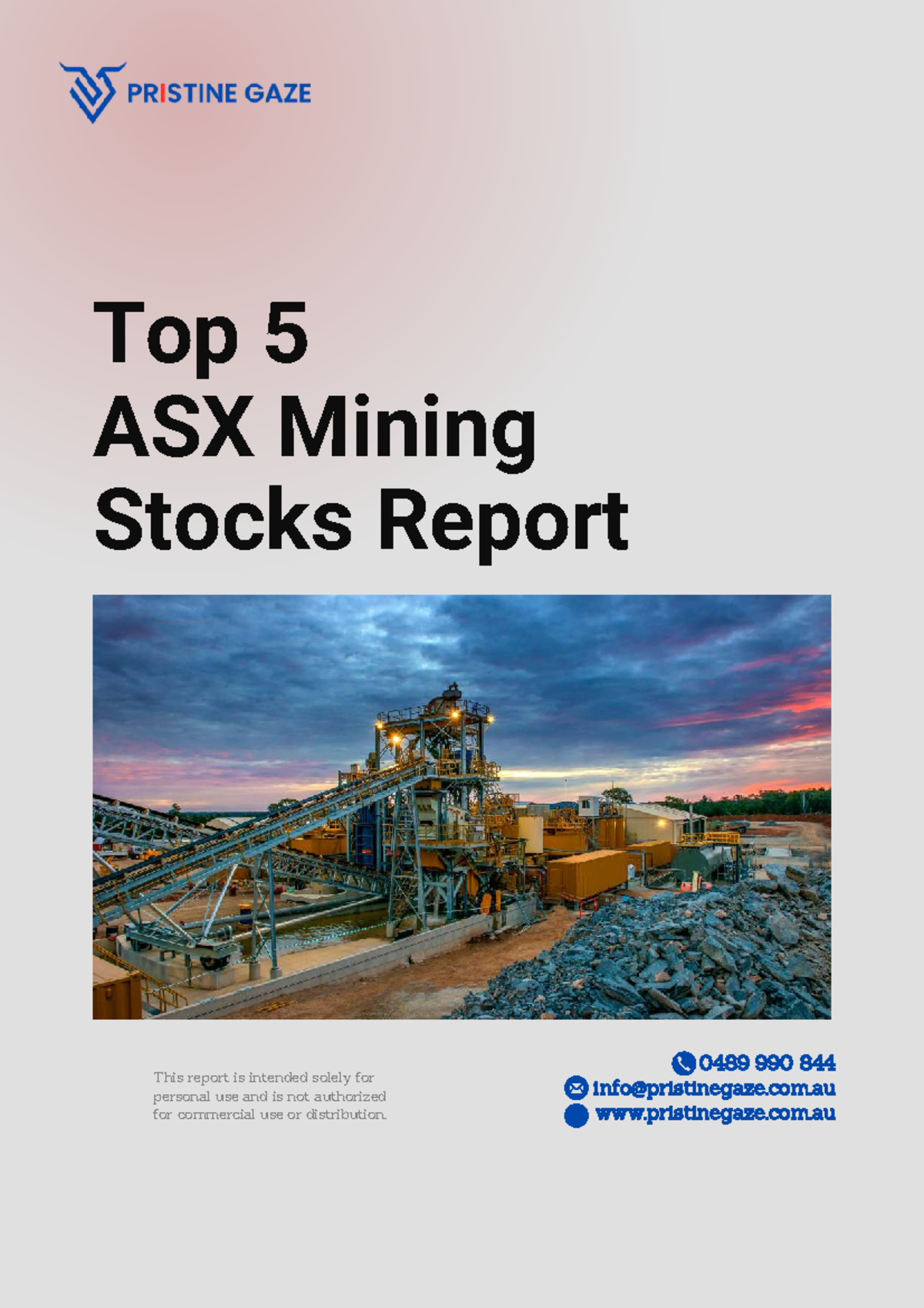 Top 5 ASX Mining Stocks Report: Insights & Analysis - Studocu
