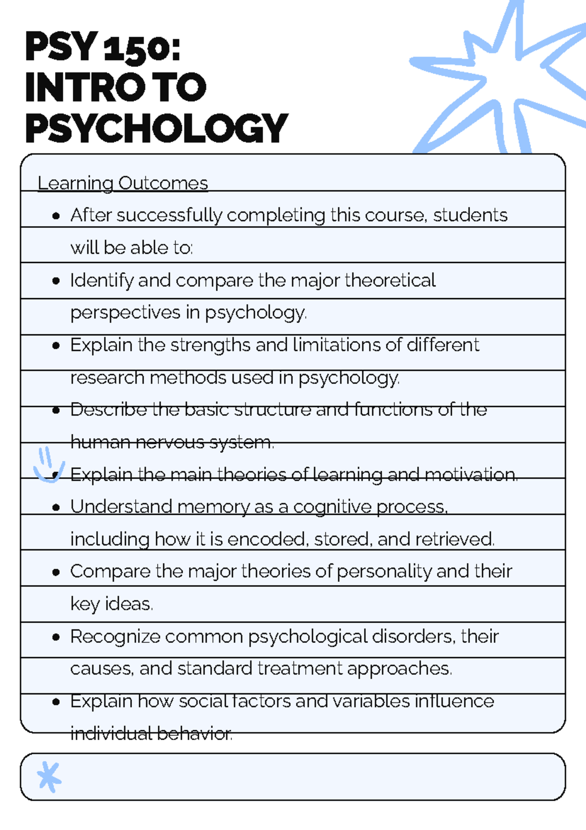 PSY 150: INTRO TO PSYCHOLOGY Study Guide 2026 - Studocu
