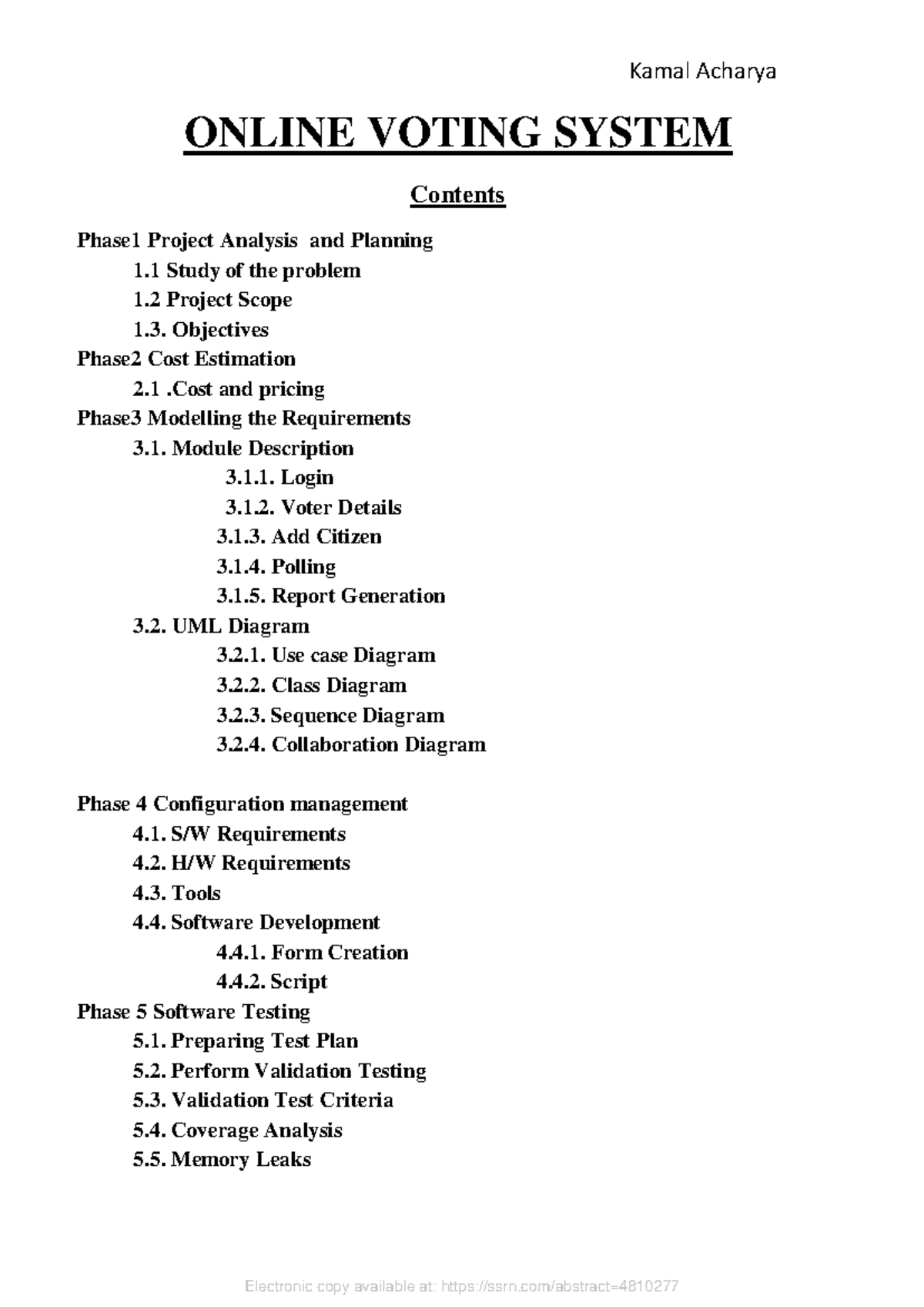 CS101: Online Voting System Project Analysis and Requirements - Studocu