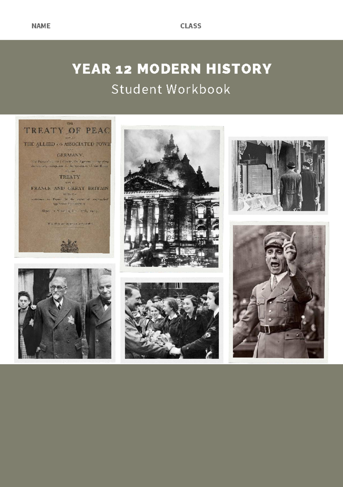 12 MODERN HISTORY Year 12 Student Workbook: Peace Treaties ...