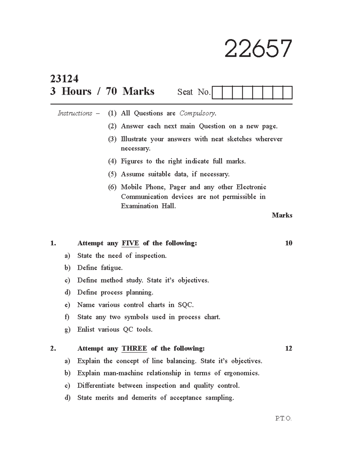 22657-Winter-2023-Question Paper-Quality Control & Management Exam ...