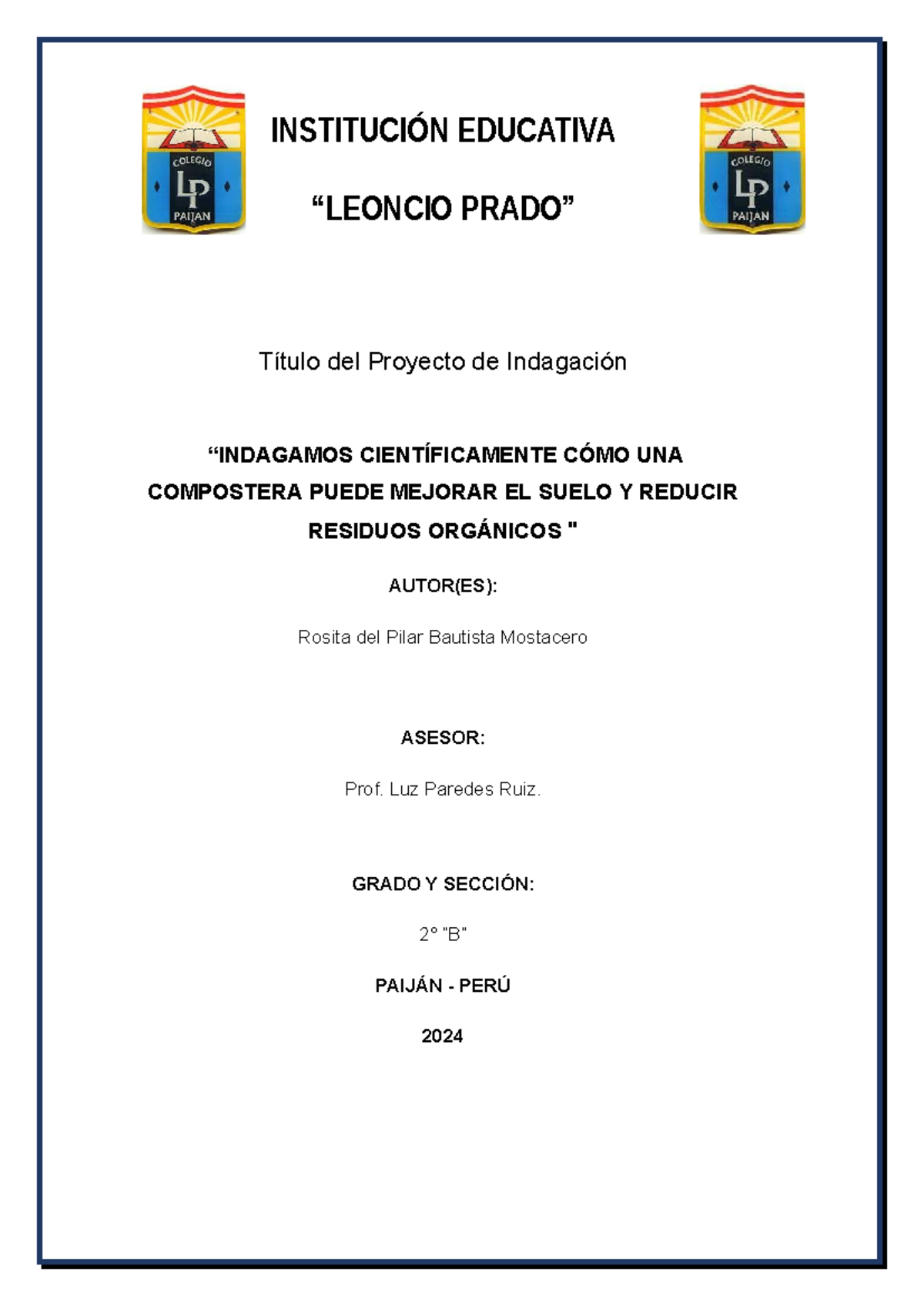 Proyecto de Indagación: Compostera y su Impacto en el Suelo - Document Preview