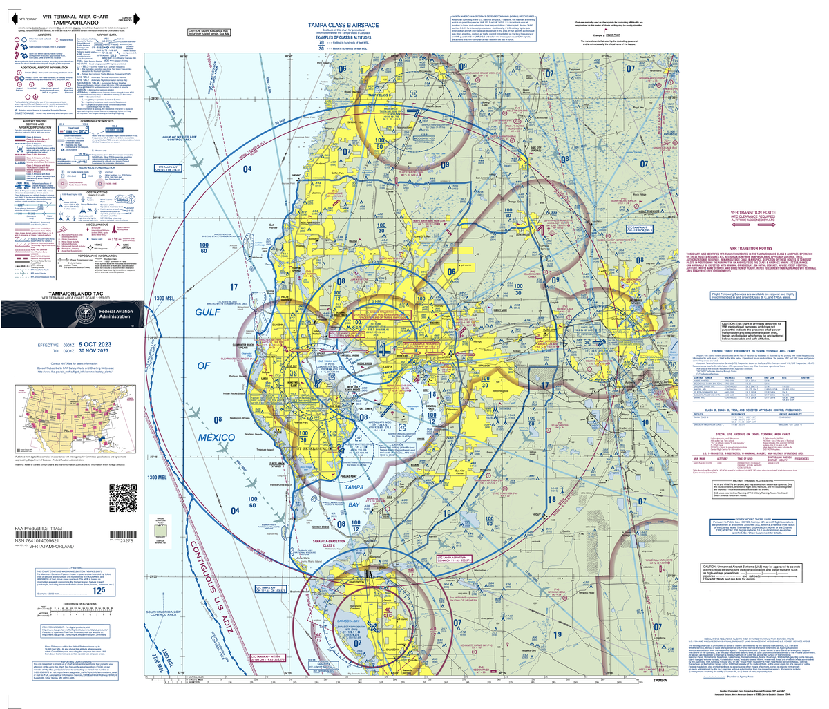 Tampa-Orlando TAC - Ygghuuyghnj - VFR TERMINAL AREA CHART ORLANDO TAMPA ...