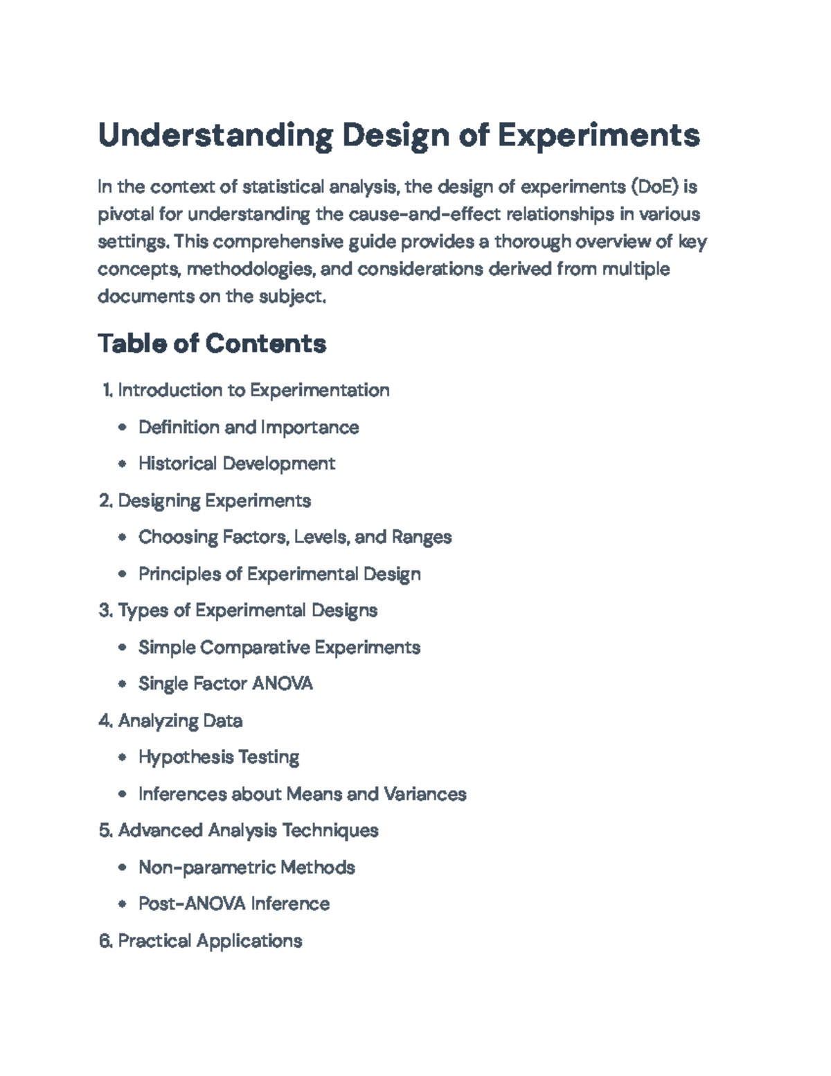 Understanding the Design of Experiments: Key Concepts & Applications ...