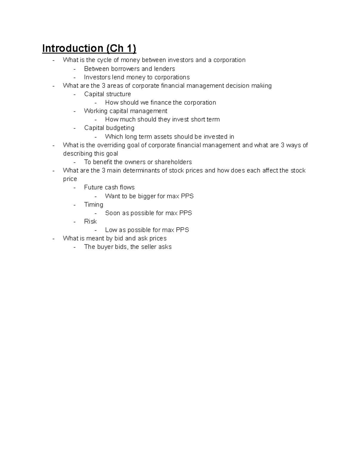 Introduction (Ch 1) - Studocu