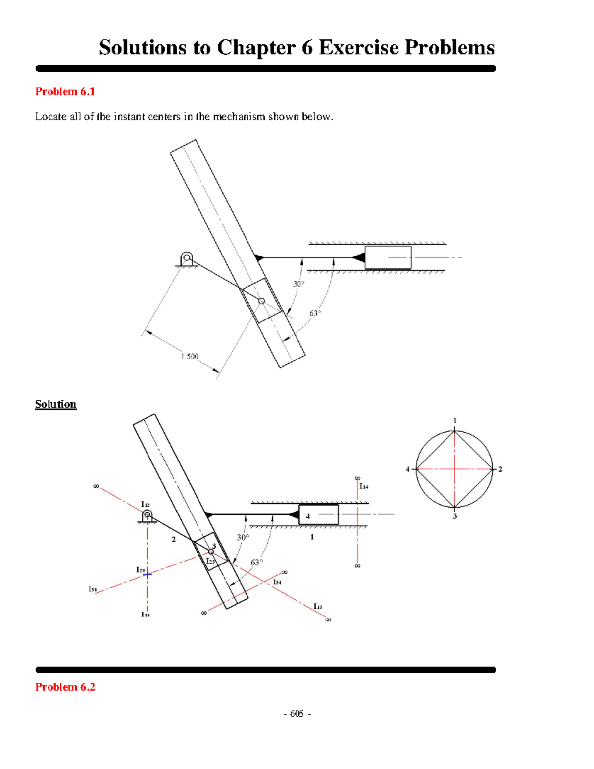 Ch 6 Solutions: Instant Centers in Mechanisms Dynamics - Studocu