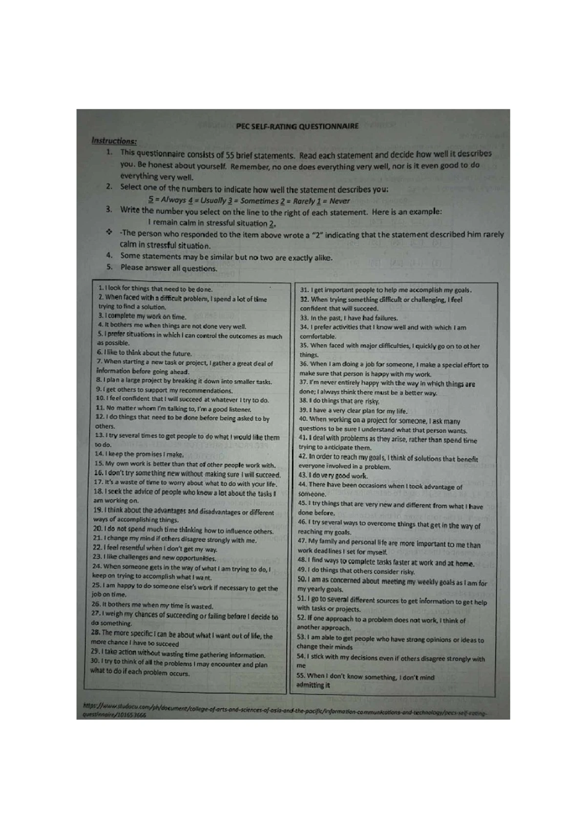 Personal Entrepreneurship Competencies (PECs) Development Plan - Studocu