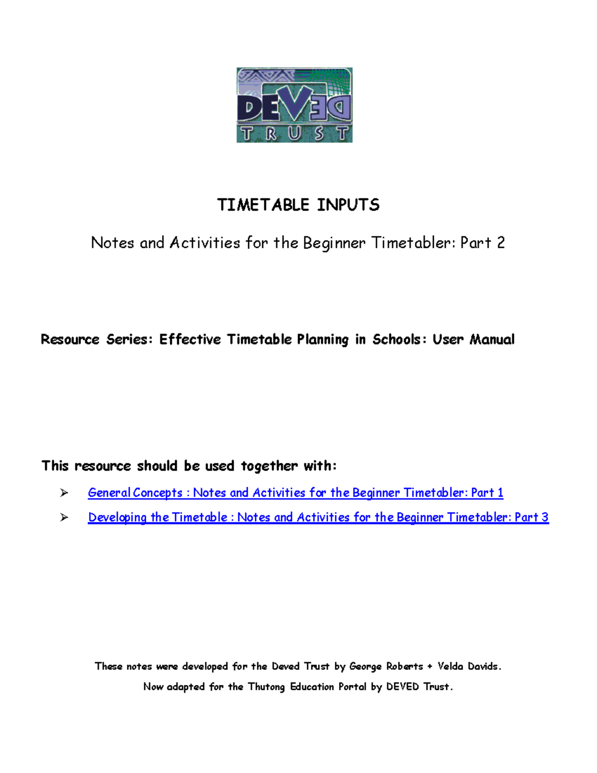 Effective Timetable Planning in Schools: Notes for Beginners (Part 2 ...