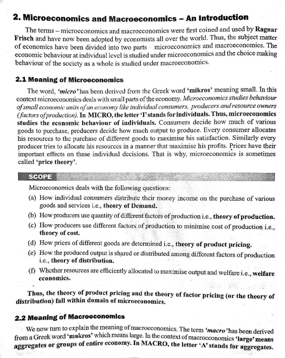 Micro Economics Introduction - 2. Microeconomics and Macroeconomics ...
