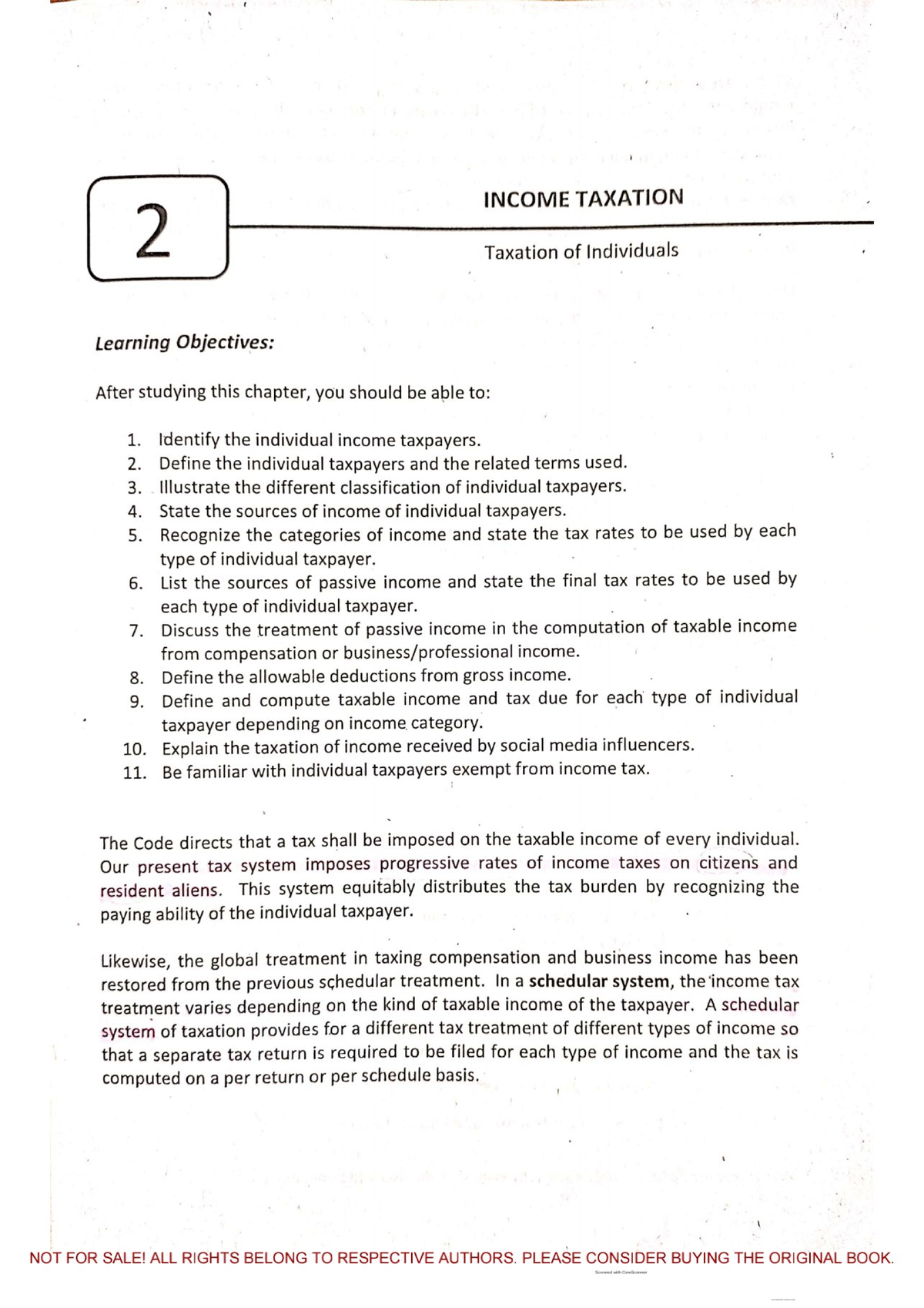 Income Taxation CH 2 - Key Concepts and Taxpayer Classifications - Studocu
