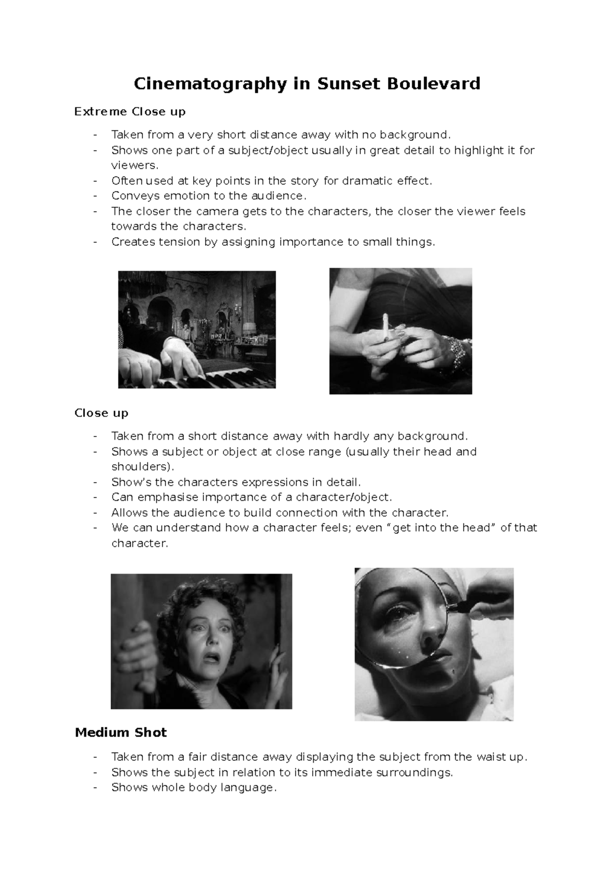 Cinematography Techniques in Sunset Boulevard: A Detailed Analysis ...