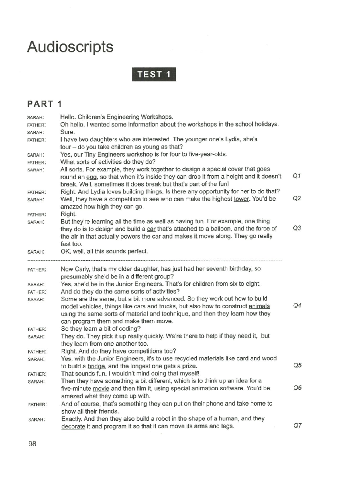 TEST 1 - Audioscripts for Engineering Workshops and Stoicism - Studocu