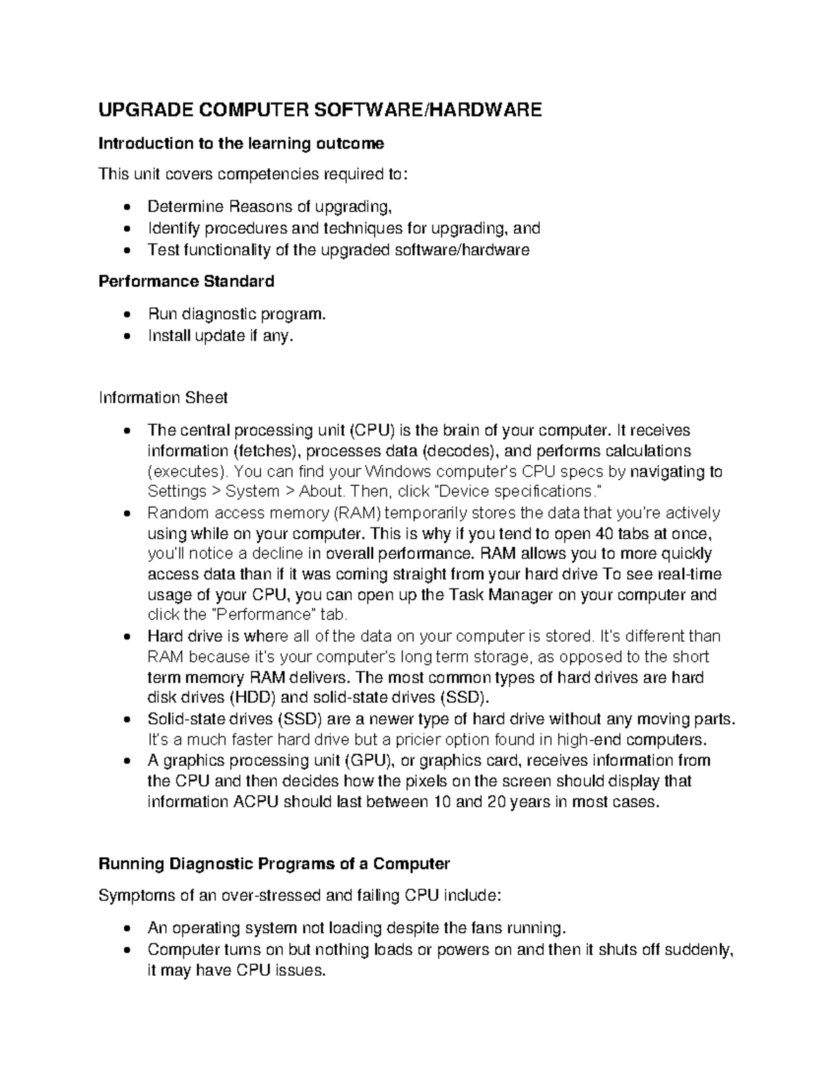 UPG101: Computer Upgrade Guidelines and Best Practices for Software ...