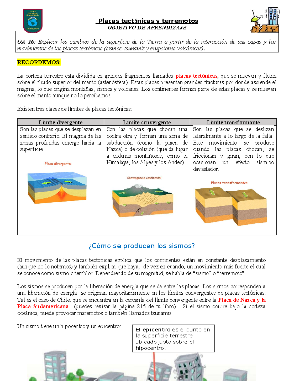 Guía de Sismos y Terremotos: Placas Tectónicas y su Impacto - Studocu