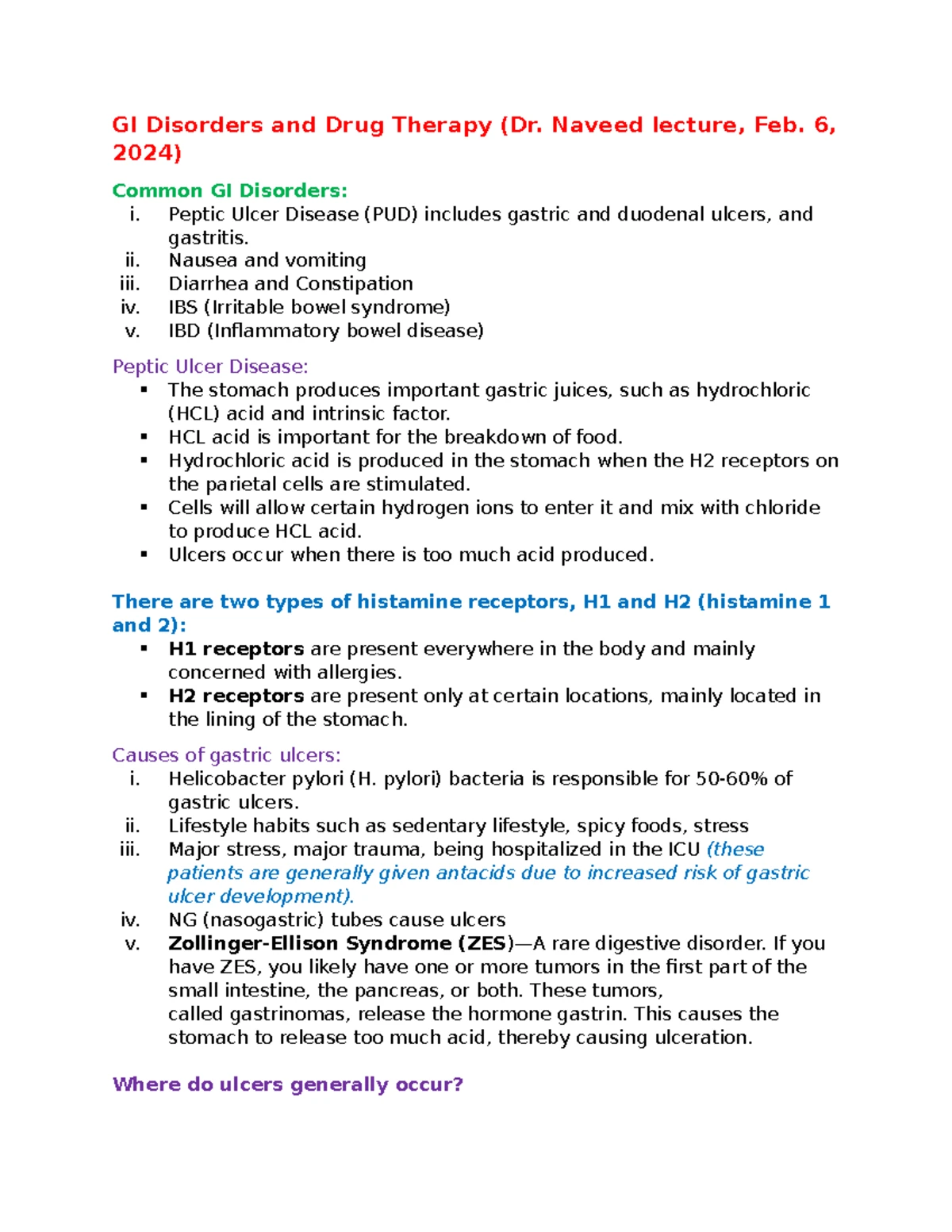 CNS Disorders & Neurological Conditions Study Notes - Review Guide ...