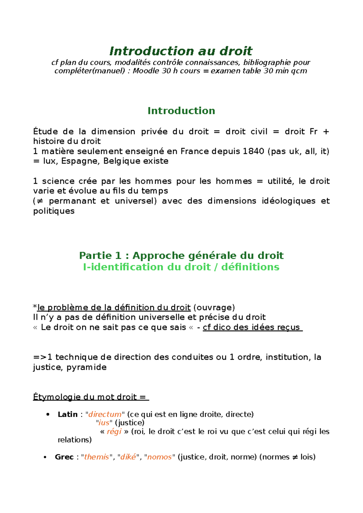 Histoire du Droit - Chapitre 1: Introduction et Concepts Fondamentaux ...