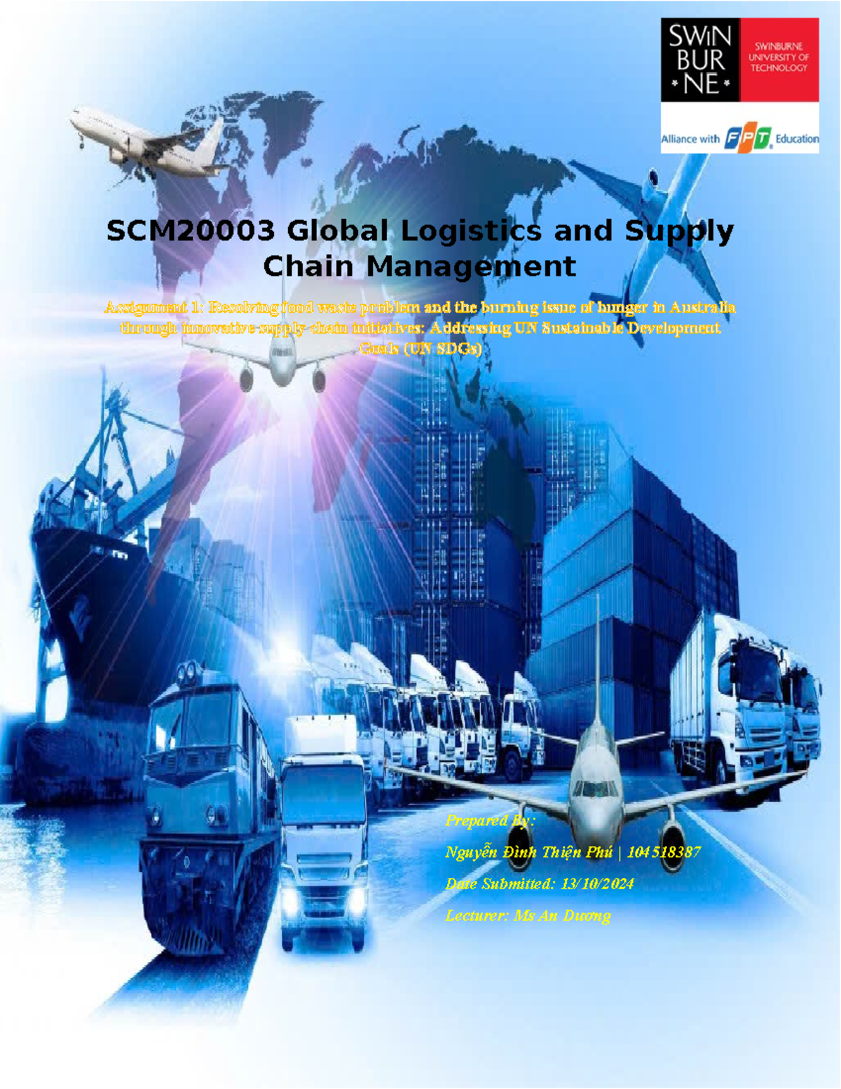 Assignment 1 - SCM 20003: Innovative Solutions for Food Waste & Hunger ...