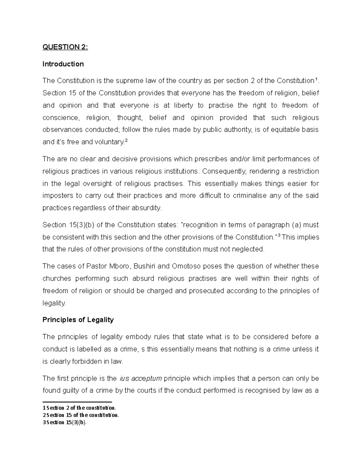 Principle of Legality in Criminal Law: A Comprehensive Overview - Studocu