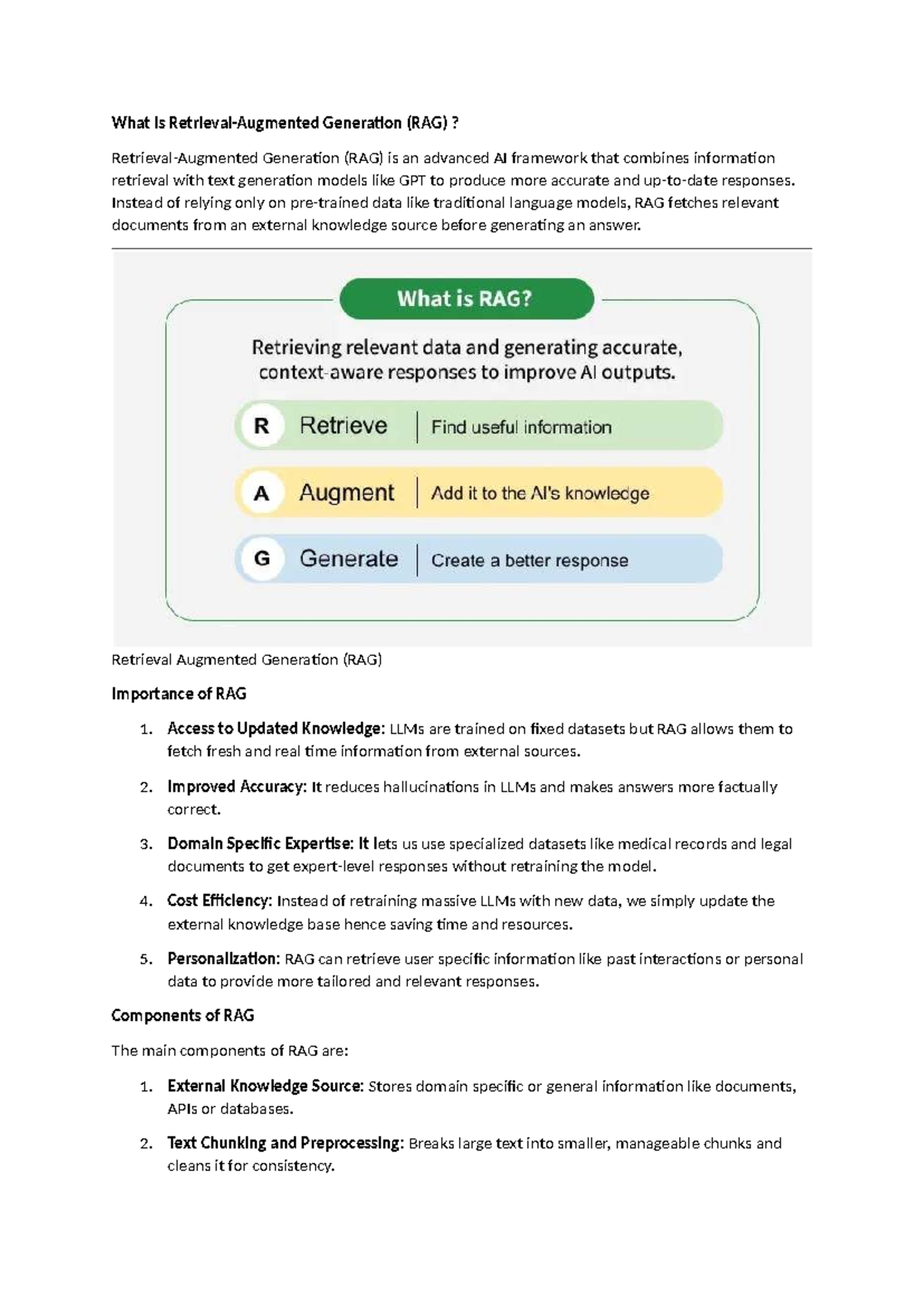 RAG Notes: Understanding Retrieval Augmented Generation (RAG) Framework ...