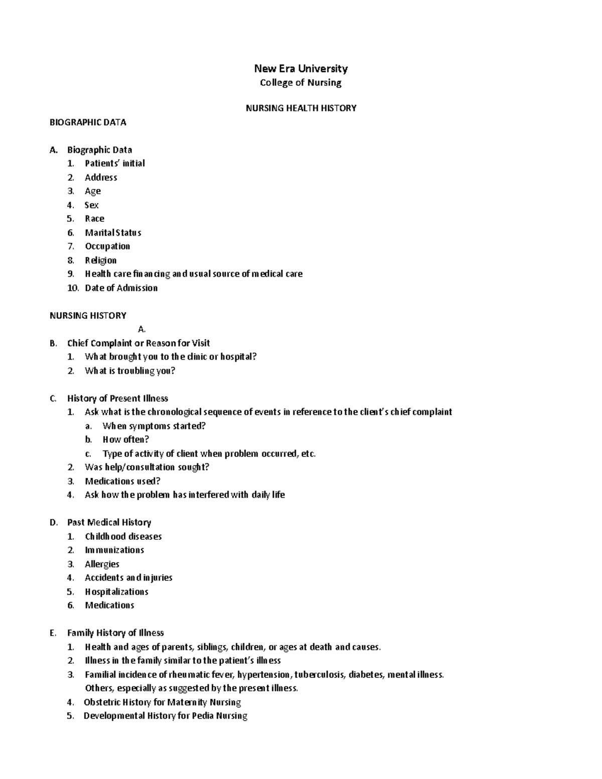 Gordons-1 - Gordons Functional Health Pattern - New Era University ...