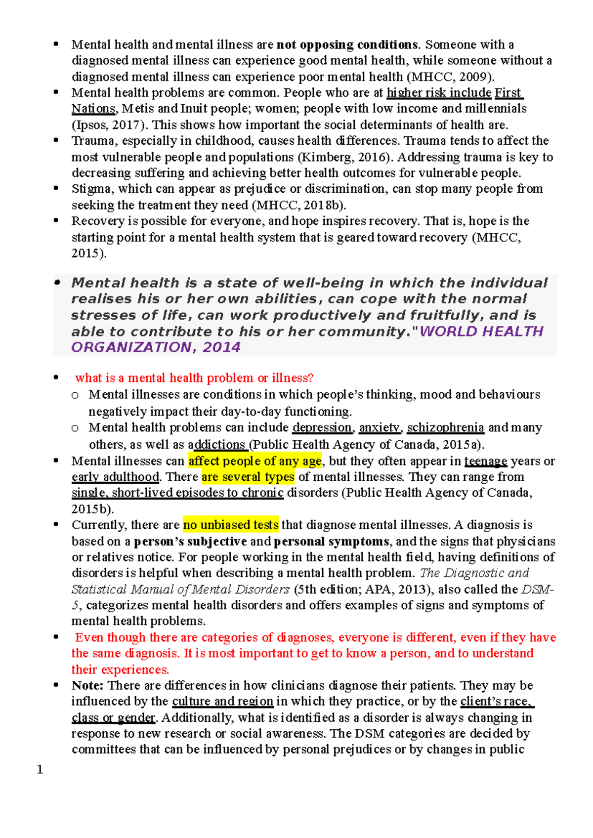 4000-M1 Mental Health: Understanding Illness, Stigma, and Recovery ...