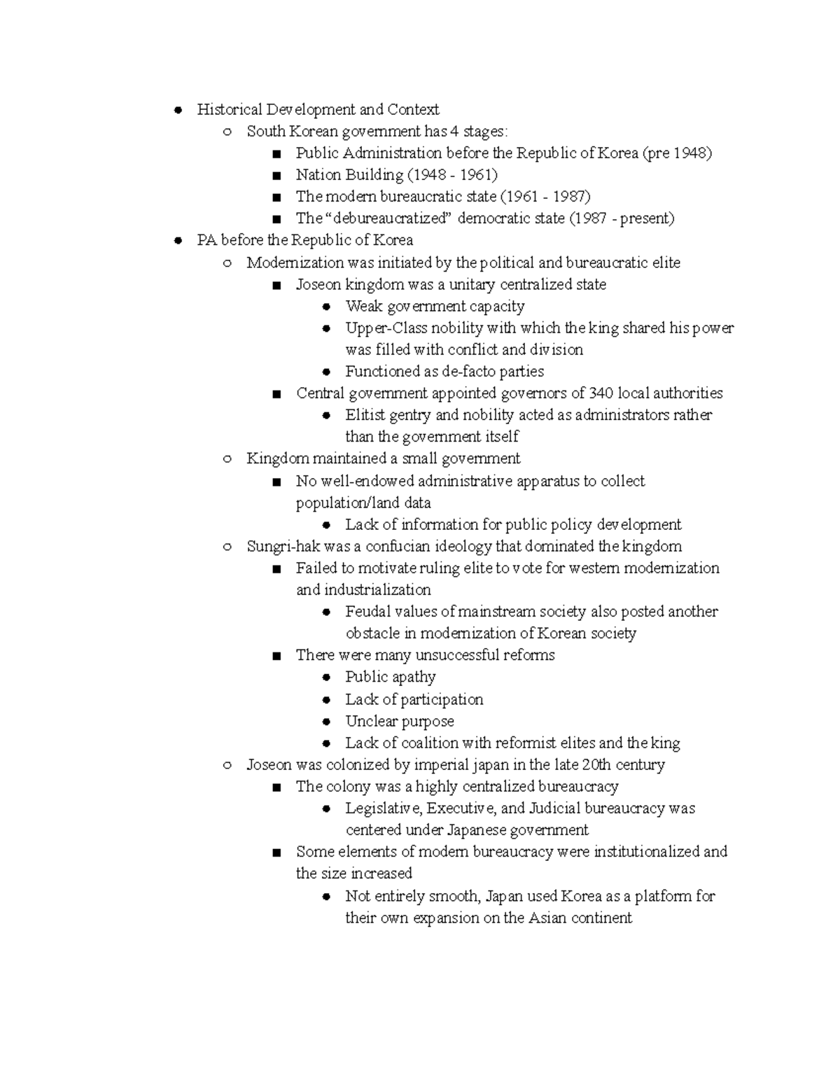 Comparative Politics Notes: Historical Development of South Korean ...