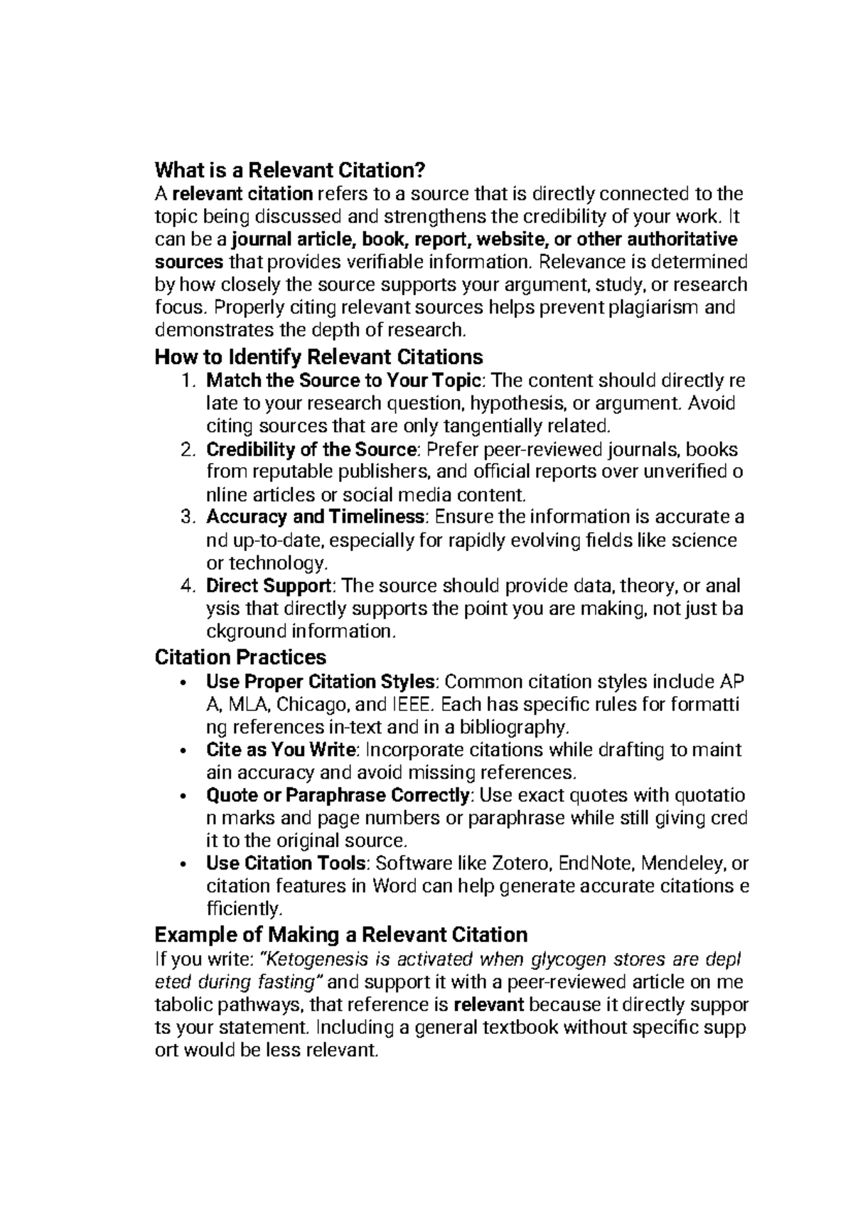 Relevant Citation Guidelines for Research and Writing - Studocu