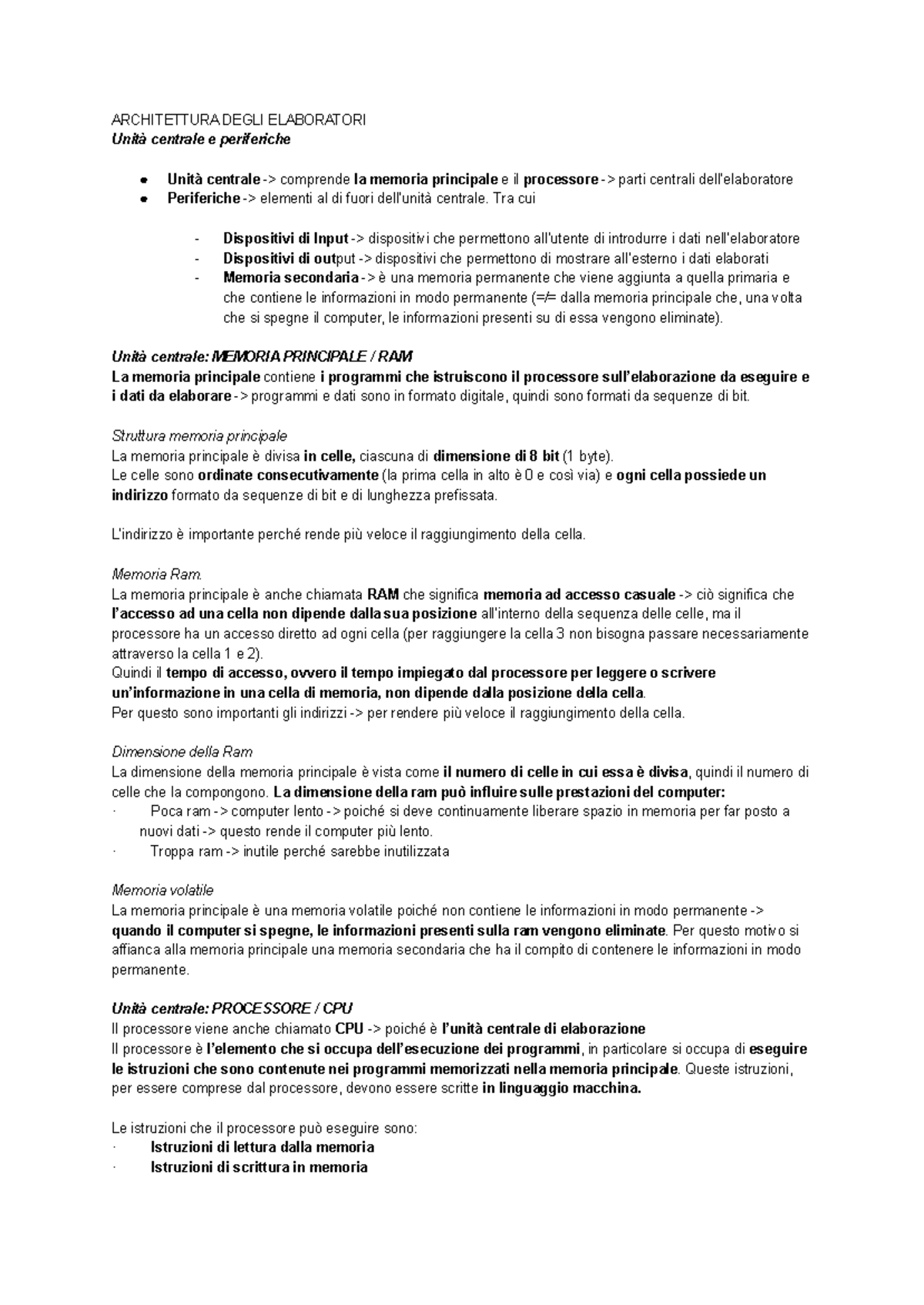 Appunti di tutte le lezioni di informatica integrati con materiale ...