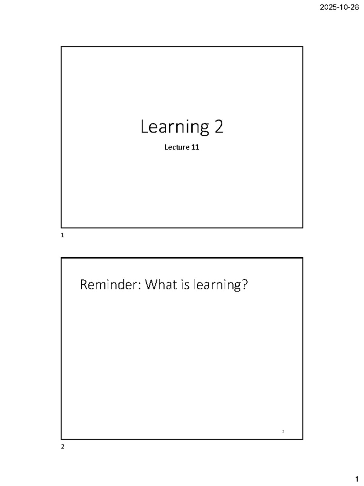 Learning 2 Lecture 12: Classical and Operant Conditioning Insights ...