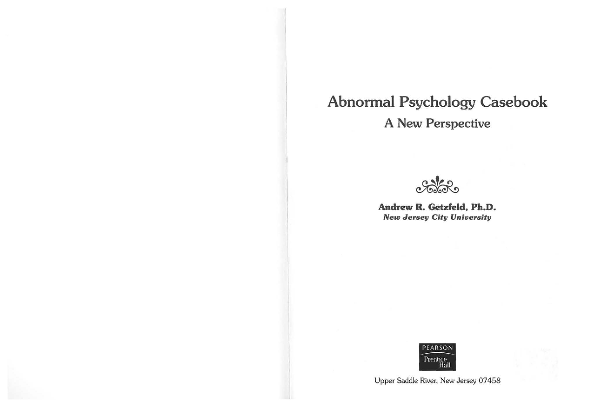 Week 21 Seminar Depression Case Study Allison - Abnormal Psychology ...