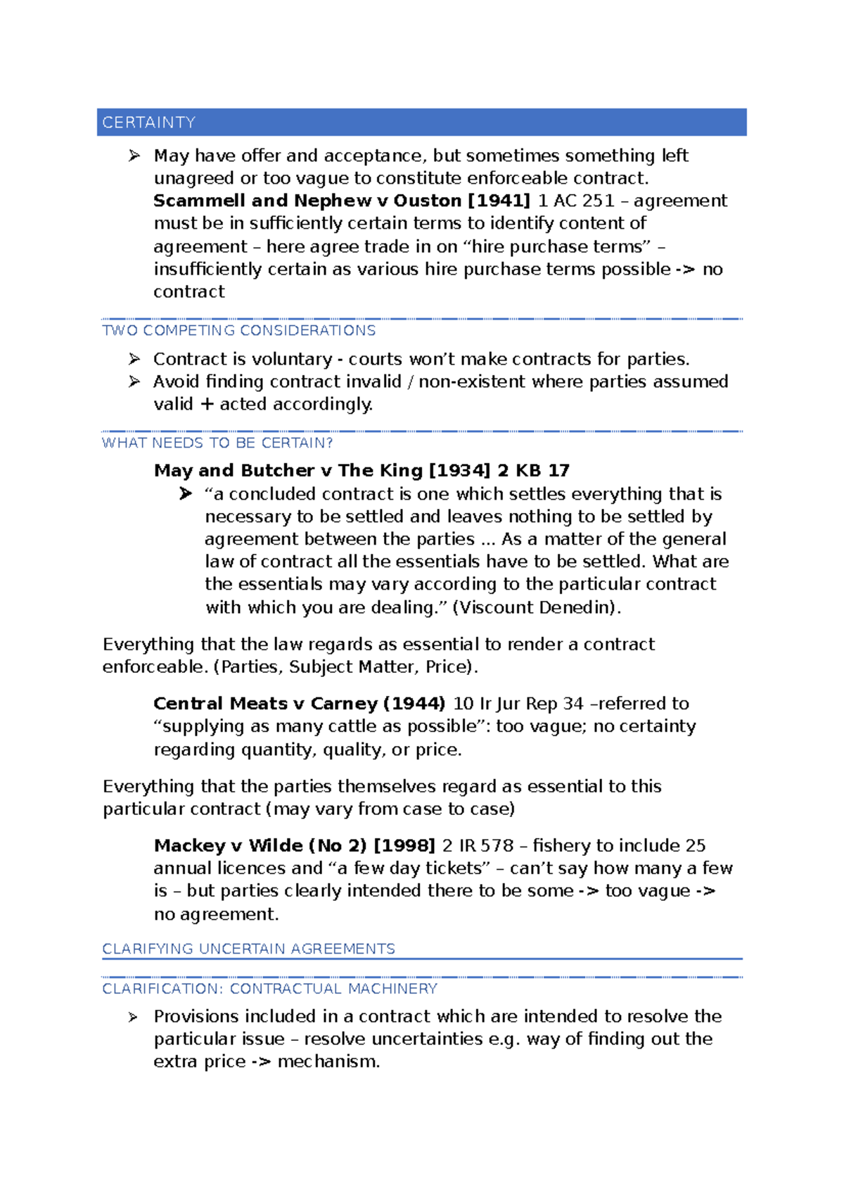 Contractual Certainty and Enforceability: Essential Terms Overview ...