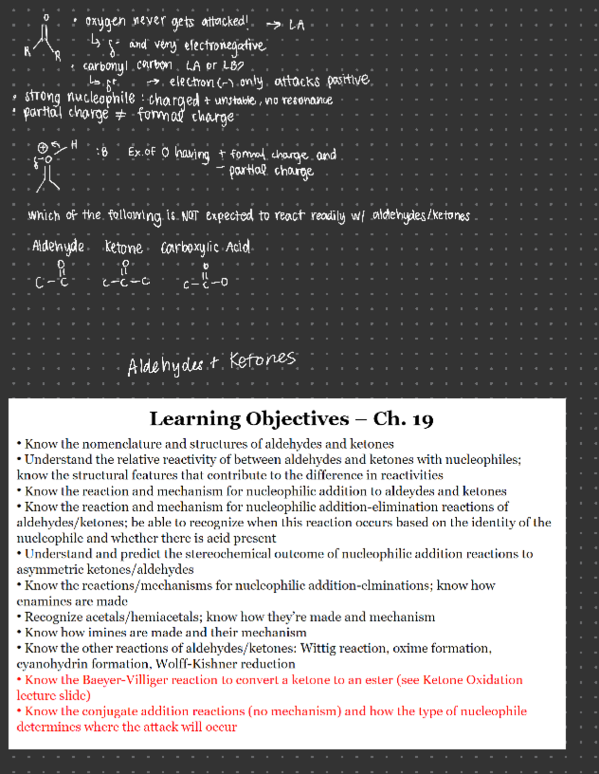 Orgo 312 Final Exam Review - Condensed Lecture Notes for Exam 3 - Studocu