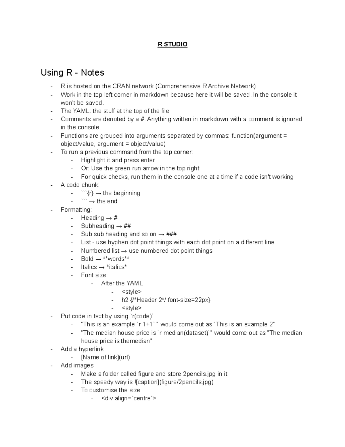 DATA1001 Final R Studio Study Guide and Notes - Studocu