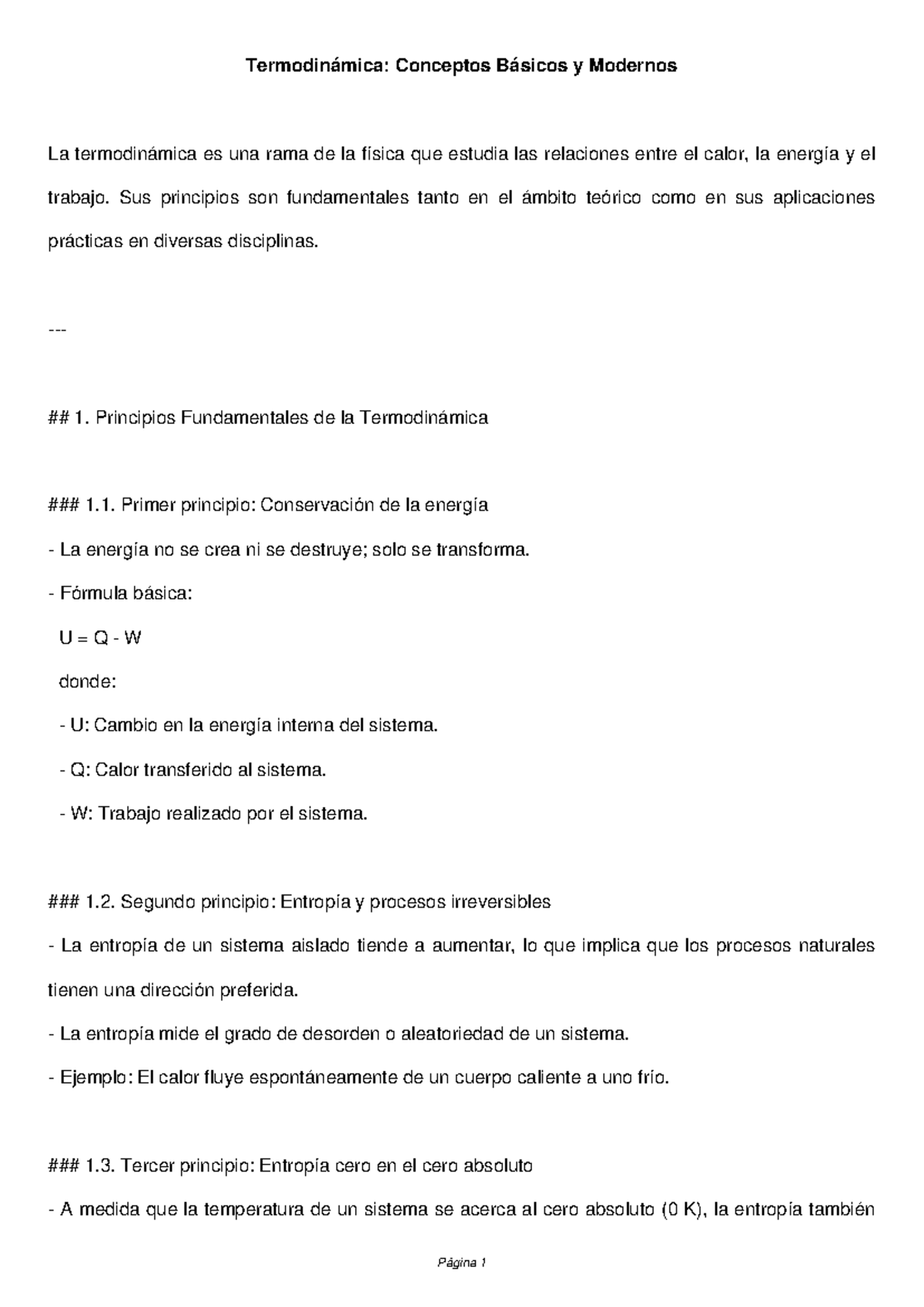 Termodinamica Conceptos Basicos Modernos - La termodinámica es una rama ...