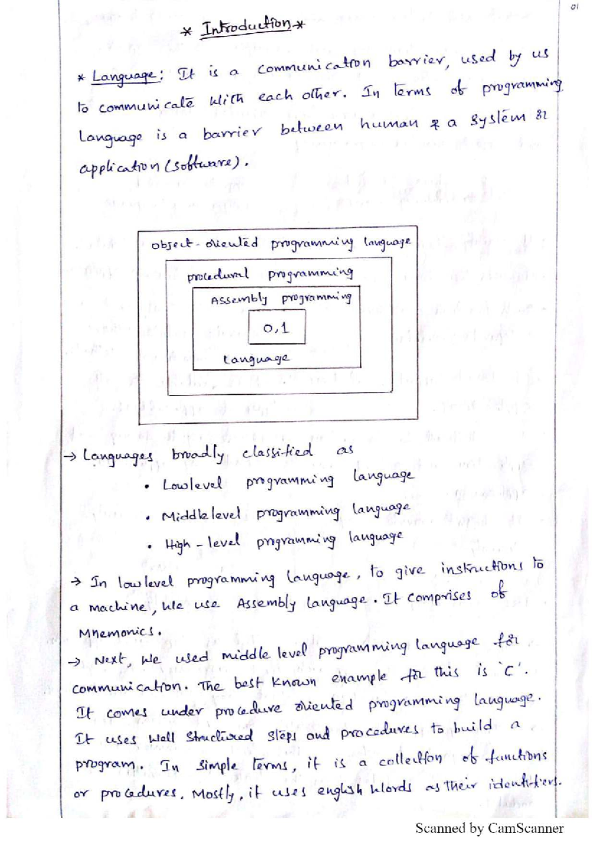 Java L1 - Introduction to Programming Languages and OOP Concepts - Studocu
