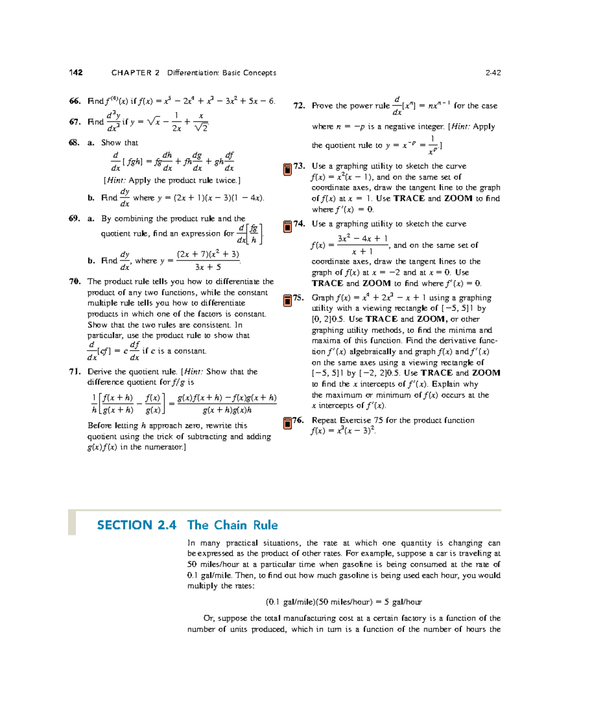 Differentiation Techniques: Chain Rule in Calculus (MATH 142) - Studocu