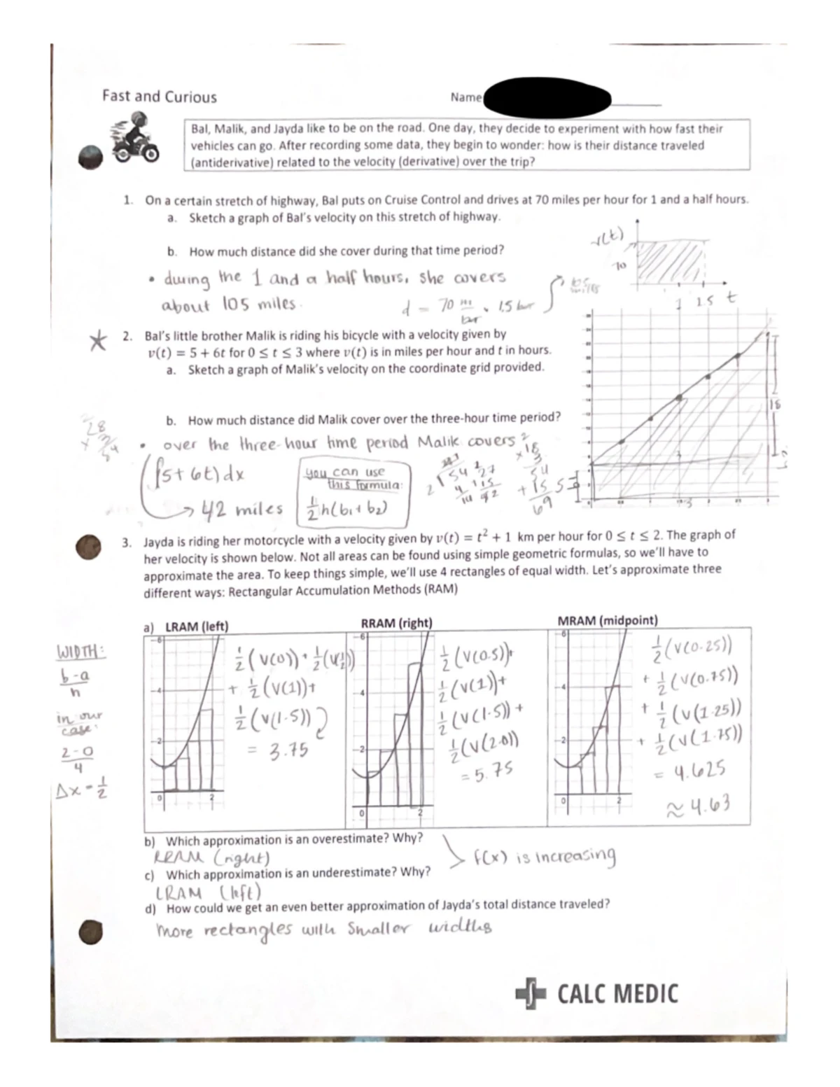 Cal II - Test 1 Key - my honor, as a Mississippi State Student, I have ...