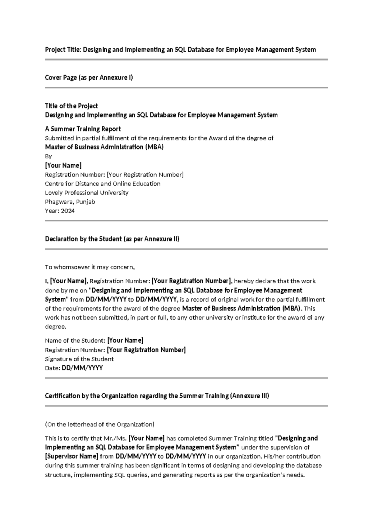 MBA Summer Project: SQL Database Implementation for Employee Management ...