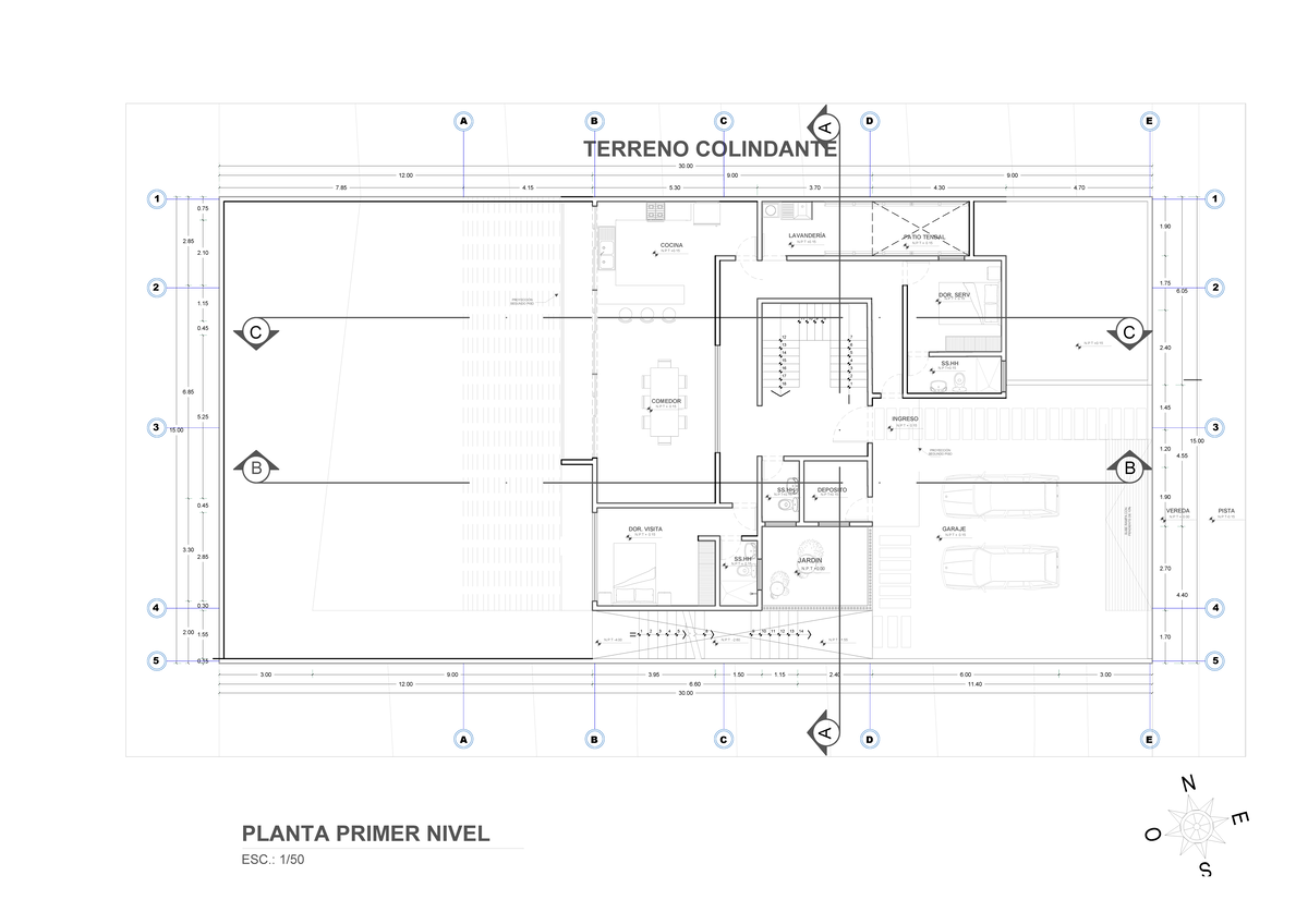 Escala 1: Planos y Proyecciones de Terreno Colindante - Studocu