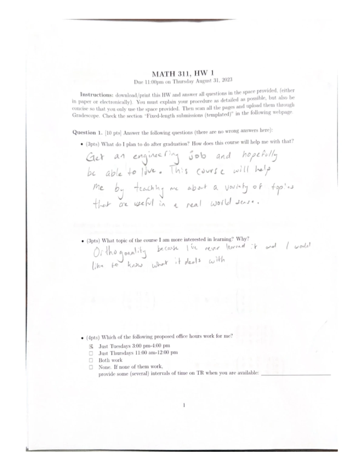 MATH 311 Sample Problems for Exam 2 - Fall 2019 Review - Studocu